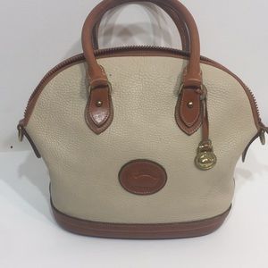 Dooney & Bourke pebble grain zip satchel tan/brown